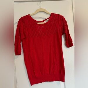 Anthropologie Red Sparrow Top
